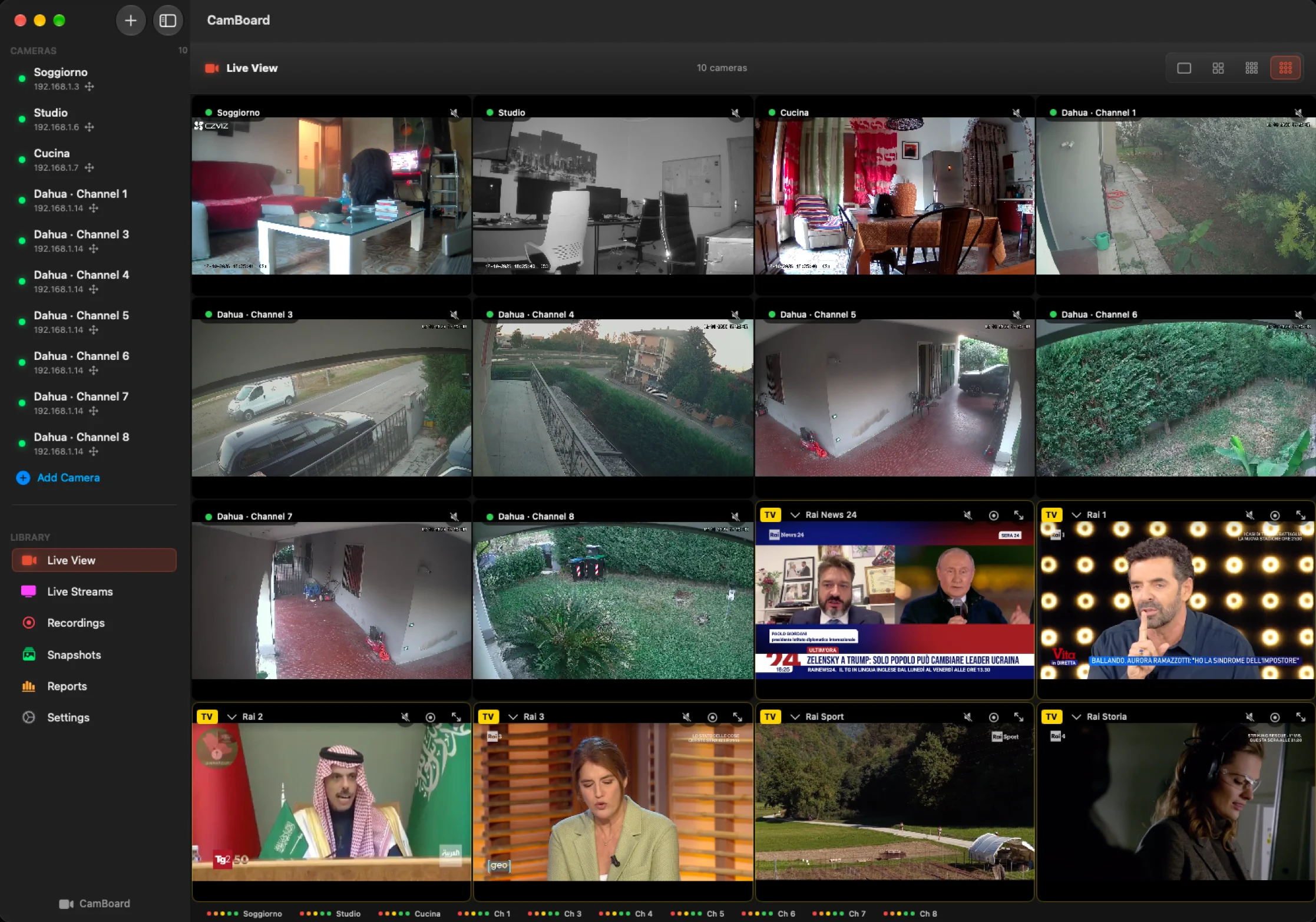 CamBoard: every camera, every recorder, one grid on your Mac