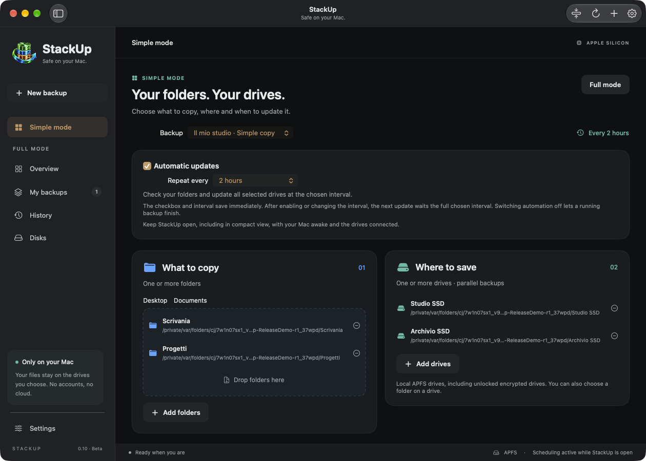 StackUp: your folders, your drives, a backup you can find